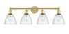 INNOVATIONS 616-4W-SG-GBD-754 Bristol Glass 4 34.5 inch Bath Vanity Light Satin Gold