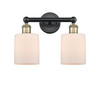 INNOVATIONS 616-2W-BAB-G111 Cobbleskill 2 14 inch Bath Vanity Light Black Antique Brass