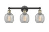 INNOVATIONS 616-3W-BAB-G105 Belfast 3 24 inch Bath Vanity Light Black Antique Brass