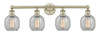 INNOVATIONS 616-4W-AB-G105 Belfast 4 33 inch Bath Vanity Light Antique Brass