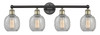 INNOVATIONS 616-4W-BAB-G105 Belfast 4 33 inch Bath Vanity Light Black Antique Brass