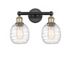 INNOVATIONS 616-2W-BAB-G1013 Belfast 2 15 inch Bath Vanity Light Black Antique Brass