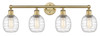 INNOVATIONS 616-4W-BB-G1013 Belfast 4 33 inch Bath Vanity Light Brushed Brass