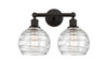 INNOVATIONS 616-2W-OB-G1213-8 Athens Deco Swirl 2 17 inch Bath Vanity Light Oil Rubbed Bronze