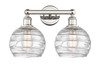 INNOVATIONS 616-2W-PN-G1213-8 Athens Deco Swirl 2 17 inch Bath Vanity Light Polished Nickel