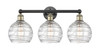 INNOVATIONS 616-3W-BAB-G1213-8 Athens Deco Swirl 3 26 inch Bath Vanity Light Black Antique Brass