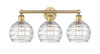 INNOVATIONS 616-3W-BB-G1213-8 Athens Deco Swirl 3 26 inch Bath Vanity Light Brushed Brass