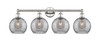 INNOVATIONS 616-4W-PN-G1213-8SM Athens Deco Swirl 4 35 inch Bath Vanity Light Polished Nickel