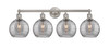 INNOVATIONS 616-4W-SN-G1213-8SM Athens Deco Swirl 4 35 inch Bath Vanity Light Satin Nickel