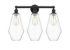 INNOVATIONS 616-3W-BK-G652-7 Cindyrella 3 25 inch Bath Vanity Light Matte Black