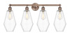 INNOVATIONS 616-4W-AC-G652-7 Cindyrella 4 34 inch Bath Vanity Light Antique Copper
