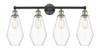 INNOVATIONS 616-4W-BAB-G652-7 Cindyrella 4 34 inch Bath Vanity Light Black Antique Brass