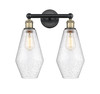 INNOVATIONS 616-2W-BAB-G654-7 Cindyrella 2 16 inch Bath Vanity Light Black Antique Brass