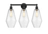 INNOVATIONS 616-3W-BK-G654-7 Cindyrella 3 25 inch Bath Vanity Light Matte Black
