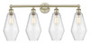 INNOVATIONS 616-4W-AB-G654-7 Cindyrella 4 34 inch Bath Vanity Light Antique Brass
