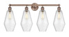 INNOVATIONS 616-4W-AC-G654-7 Cindyrella 4 34 inch Bath Vanity Light Antique Copper