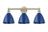 INNOVATIONS 616-3W-AB-MBD-75-BL Edison 3 25.5 inch Bath Vanity Light Antique Brass