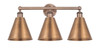 INNOVATIONS 616-3W-AC-MBC-8-AC Ballston Cone 3 26 inch Bath Vanity Light Antique Copper