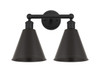 INNOVATIONS 616-2W-BK-MBC-8-BK Ballston Cone 2 17 inch Bath Vanity Light Matte Black