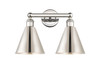 INNOVATIONS 616-2W-PN-MBC-8-PN Ballston Cone 2 17 inch Bath Vanity Light Polished Nickel
