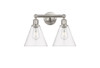 INNOVATIONS 616-2W-SN-GBC-82 Berkshire 2 17 inch Bath Vanity Light Satin Nickel