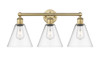 INNOVATIONS 616-3W-BB-GBC-82 Berkshire 3 26 inch Bath Vanity Light Brushed Brass