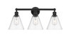 INNOVATIONS 616-3W-BK-GBC-82 Berkshire 3 26 inch Bath Vanity Light Matte Black