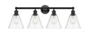 INNOVATIONS 616-4W-BK-GBC-82 Berkshire 4 35 inch Bath Vanity Light Matte Black