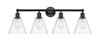 INNOVATIONS 616-4W-OB-GBC-82 Berkshire 4 35 inch Bath Vanity Light Oil Rubbed Bronze