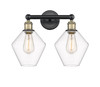 INNOVATIONS 616-2W-BAB-G652-8 Cindyrella 2 17 inch Bath Vanity Light Black Antique Brass