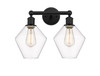 INNOVATIONS 616-2W-BK-G652-8 Cindyrella 2 17 inch Bath Vanity Light Matte Black