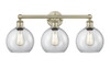 INNOVATIONS 616-3W-AB-G122-8 Athens 3 26 inch Bath Vanity Light Antique Brass