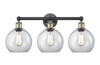 INNOVATIONS 616-3W-BAB-G122-8 Athens 3 26 inch Bath Vanity Light Black Antique Brass