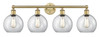 INNOVATIONS 616-4W-BB-G122-8 Athens 4 35 inch Bath Vanity Light Brushed Brass