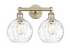 INNOVATIONS 616-2W-AB-G1215-8 Athens Water Glass 2 17 inch Bath Vanity Light Antique Brass