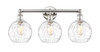 INNOVATIONS 616-3W-PN-G1215-8 Athens Water Glass 3 26 inch Bath Vanity Light Polished Nickel