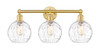 INNOVATIONS 616-3W-SG-G1215-8 Athens Water Glass 3 26 inch Bath Vanity Light Satin Gold