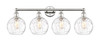INNOVATIONS 616-4W-PN-G1215-8 Athens Water Glass 4 35 inch Bath Vanity Light Polished Nickel