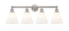 INNOVATIONS 616-4W-SN-GBC-81 Berkshire 4 35 inch Bath Vanity Light Satin Nickel