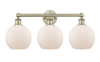 INNOVATIONS 616-3W-AB-G121-8 Athens 3 26 inch Bath Vanity Light Antique Brass