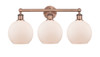 INNOVATIONS 616-3W-AC-G121-8 Athens 3 26 inch Bath Vanity Light Antique Copper