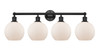 INNOVATIONS 616-4W-BK-G121-8 Athens 4 35 inch Bath Vanity Light Matte Black