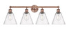 INNOVATIONS 616-4W-AC-GBC-84 Berkshire 4 35 inch Bath Vanity Light Antique Copper