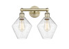 INNOVATIONS 616-2W-AB-G654-8 Cindyrella 2 17 inch Bath Vanity Light Antique Brass