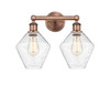 INNOVATIONS 616-2W-AC-G654-8 Cindyrella 2 17 inch Bath Vanity Light Antique Copper