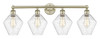 INNOVATIONS 616-4W-AB-G654-8 Cindyrella 4 35 inch Bath Vanity Light Antique Brass