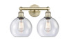 INNOVATIONS 616-2W-AB-G124-8 Athens 2 17 inch Bath Vanity Light Antique Brass