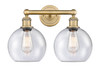 INNOVATIONS 616-2W-BB-G124-8 Athens 2 17 inch Bath Vanity Light Brushed Brass