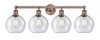 INNOVATIONS 616-4W-AC-G124-8 Athens 4 35 inch Bath Vanity Light Antique Copper