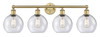 INNOVATIONS 616-4W-BB-G124-8 Athens 4 35 inch Bath Vanity Light Brushed Brass